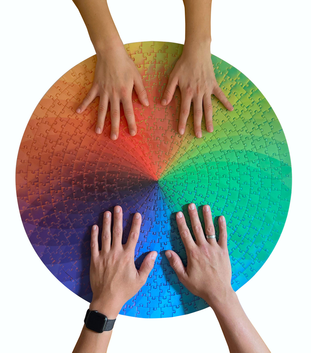 The Aeternus Aenigma puzzle pieces mixing colour in the light