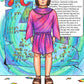 Ahmes and the Rhind Papyrus colouring page from the Brilliant Minds Ancient Egyptian Pioneers book, shown coloured in