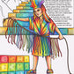Quipucamayocs colouring page from the Brilliant Minds Ancient Americas Engineers book, shown coloured in