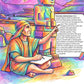 Tiwanaku Astronomers colouring page from the Brilliant Minds Ancient Americas Engineers book, shown coloured in