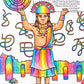 Muisca Mathematicians colouring page from the Brilliant Minds Ancient Americas Engineers book, shown coloured in